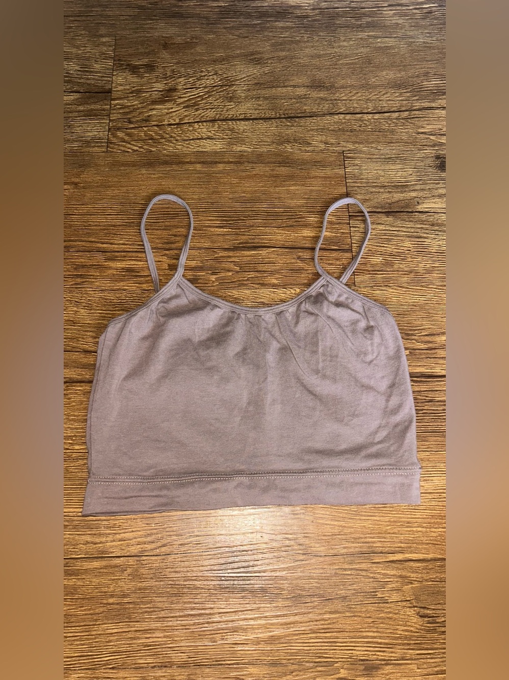 Women's lavender-Grey Spaghetti Strap Crop Tank